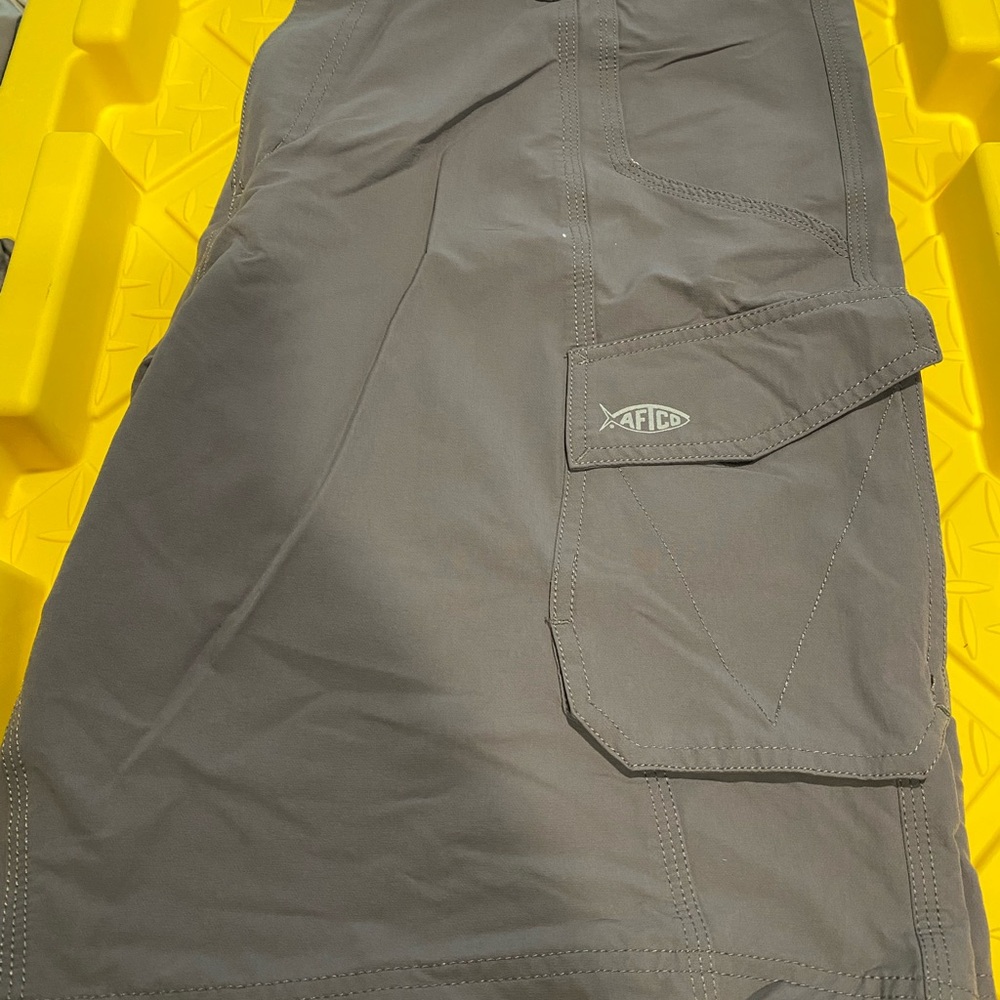 AFTCO Stealth Gray Cargo Shorts